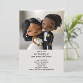 Faire-part de mariage afro-américain le plus migno (Debout devant)