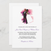 Faire-part de mariage afro-américaine (Devant / Derrière)