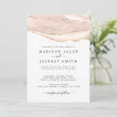 Faire-part de mariage Agate Blush & Gold Parties s (Debout devant)