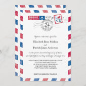 Faire-part de mariage Airmail (Devant / Derrière)