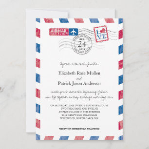 Faire-part de mariage Airmail