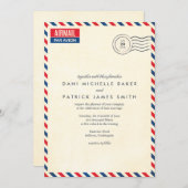 Faire-part de mariage Airmail (Devant / Derrière)