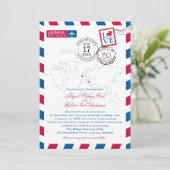 Faire-part de mariage Airmail de Londres et Santor (Debout devant)