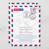 Faire-part de mariage Airmail de Londres et Santor (Devant / Derrière)