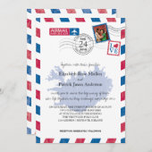 Faire-part de mariage Airmail Islande (Devant / Derrière)