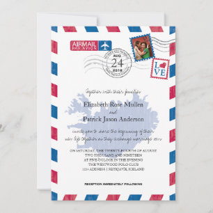 Faire-part de mariage Airmail Islande