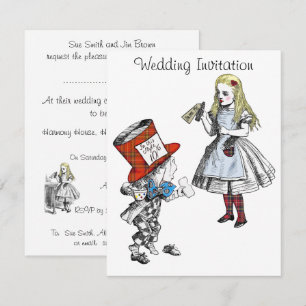 Faire-part de mariage Alice au Pays des Merveilles