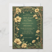 Faire-part de mariage Alphonse Mucha Opulence Flor (Devant)