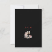 Faire-Part de Mariage Alternative Gothique Occiden (Dos)