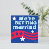 Faire-part de mariage américain Save The Date (Debout devant)