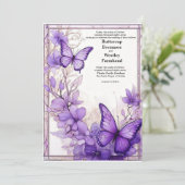 Faire-part de mariage Amethyst Wings (Debout devant)