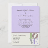 Faire-part de mariage AMOUR moderne (Devant)