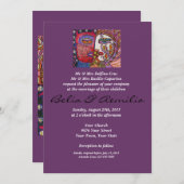 Faire-part de mariage Amoureux d'Ange et de Diable (Devant / Derrière)