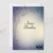 Faire-part de mariage Amoureux de les chats (Dos)