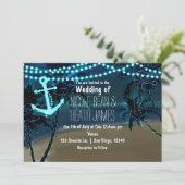Faire-part de mariage Anchor Lights & Palm Trees (Debout devant)