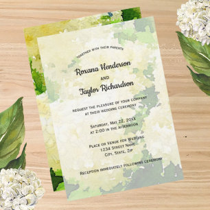 Faire-part de mariage Annabelle blanche Hydrangeas