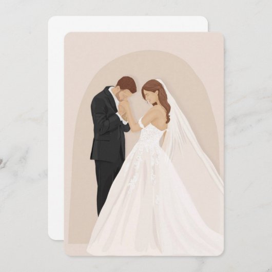 Faire-part de mariage/anniversaire (Devant / Derrière)