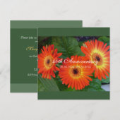 Faire-part de mariage anniversaire floral de margu (Devant / Derrière)