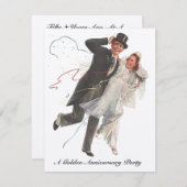 Faire-Part de Mariage Anniversaire pour un Couple  (Devant / Derrière)