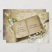 Faire-part de mariage antique (Devant / Derrière)