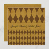 Faire-part de mariage antique de harlequin de (Devant / Derrière)