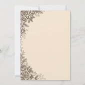 Faire-part de mariage antique vintage (Dos)