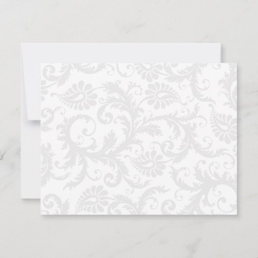 Faire-part de mariage Apple Green Damask Swils (Dos)