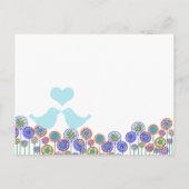 Faire-part de mariage Aqua Blue & Plum Swirls (Dos)