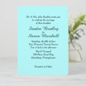 Faire-part de mariage Aqua Plain (Debout devant)