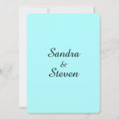 Faire-part de mariage Aqua Plain (Dos)