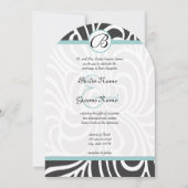Faire-part de mariage Aqua Swirls (Devant)