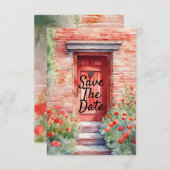 Faire-part de mariage aquarelle (Devant / Derrière)