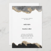 Faire-part de mariage aquarelle (Devant / Derrière)