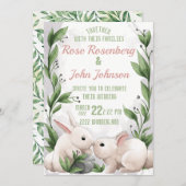 Faire-part de mariage aquarelle (Devant / Derrière)