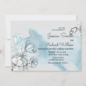 Faire-part de mariage aquarelle (Devant)