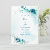 Faire-part de mariage aquarelle (Debout devant)