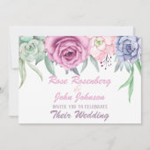 Faire-part de mariage aquarelle (Devant)