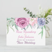 Faire-part de mariage aquarelle (Debout devant)