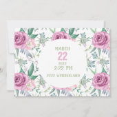 Faire-part de mariage aquarelle (Dos)