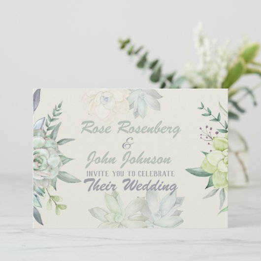 Faire-part de mariage aquarelle (Debout devant)