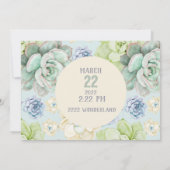 Faire-part de mariage aquarelle (Dos)