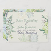 Faire-part de mariage aquarelle (Devant / Derrière)