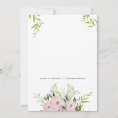 Faire-part de mariage Aquarelle Blanc Calla Lilies (Dos)