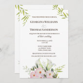 Faire-part de mariage Aquarelle Blanc Calla Lilies (Devant / Derrière)