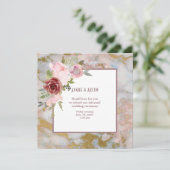 Faire-part de mariage aquarelle de fleurs informel (Debout devant)