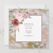 Faire-part de mariage aquarelle de fleurs informel (Dos)