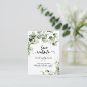 Faire-part de mariage aquarelle eucalyptus avec si (Debout devant)