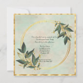 Faire-part de mariage aquarelle lesbienne verdure (Dos)