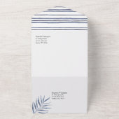 Faire-part de mariage aquarelle nautique bleu tout (Dehors)