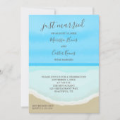 Faire-Part de Mariage Aquarelle Plage Océanique (Devant)